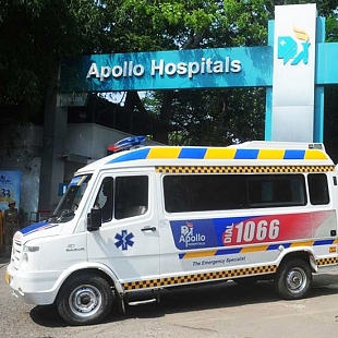 Apollo hospital ambulance reaches Poes Garden