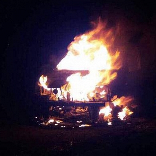 Car goes up in flames in Mahabalipuram