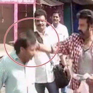 Actor Balakrishna slaps his assistant on the sets of KS Ravikumar's film - Video here
