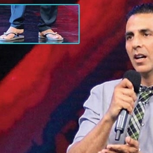 Akshay Kumar wears slippers for an interview after suffering a minor injury