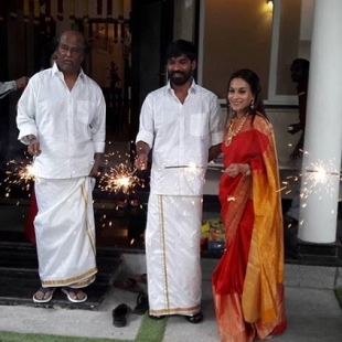 Superstar Rajinikanth returns to Chennai and celebrates Diwali