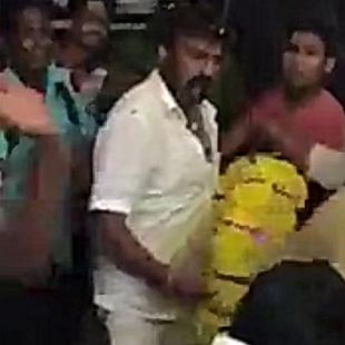 Telugu actor Balakrishna slaps a fan in a public place