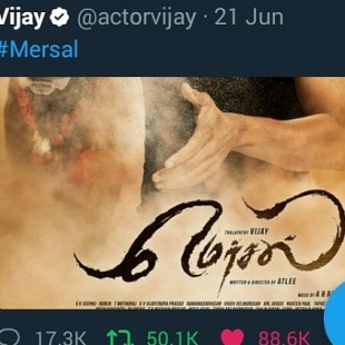 Vijay's Mersal first look and second look posters get massive retweets