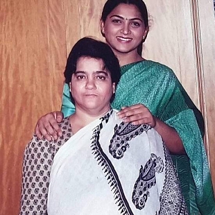 Kushboo Sundar With Her Mom