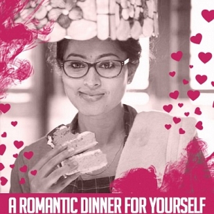 Have a romantic dinner for yourself