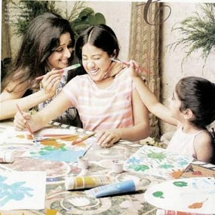 Sridevi having fun with her kids