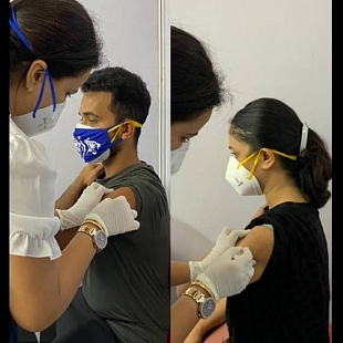 Indian Cricketer Ajinkya Rahane & His Wife Took Their Covid Vaccine 