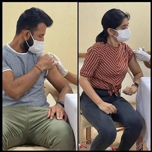 Indian Cricketing Cheteshwar Pujara & His Wife Took Their Covid Vaccine