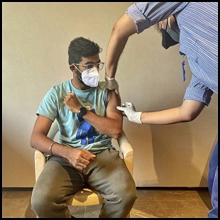 Indian Cricketer Jasprit Bumrah Took his Covid Vaccine 