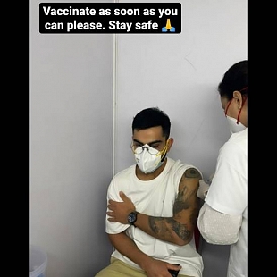 Indian Cricketing Legend Virat Kohli Took his Covid Vaccine 