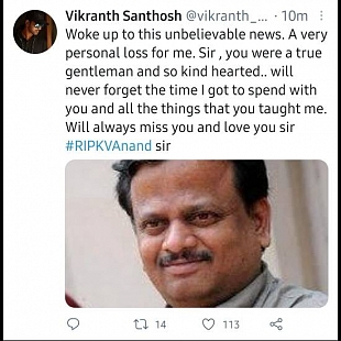Actor Vikranth's Condolence message 